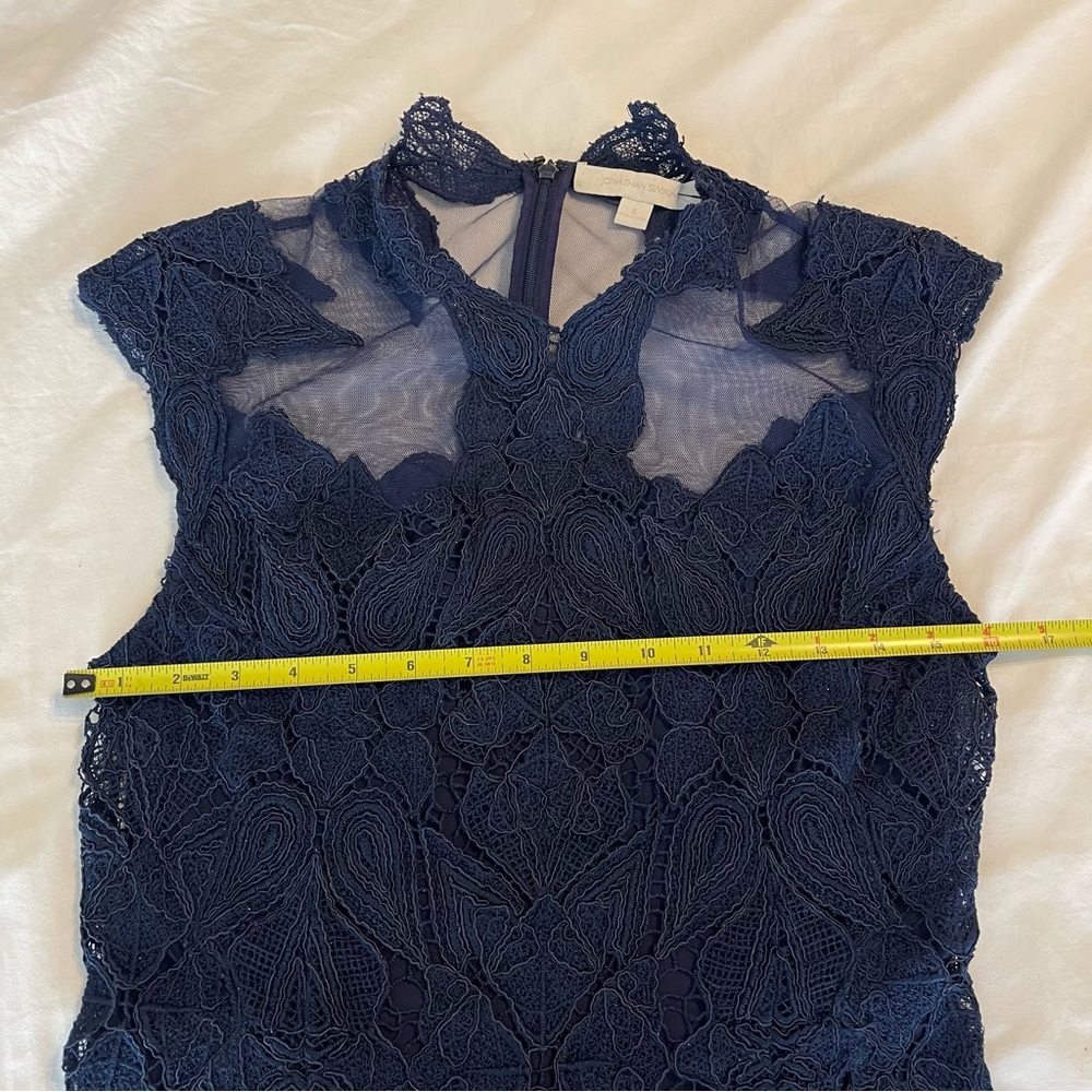 Jonathan Simkhai Jersey and‎ tulle-trimmed corded lace mini dress - Picture 12 of 16